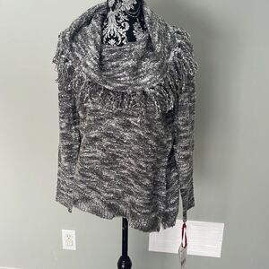Ruby Rd Boucle Fringe Sweater